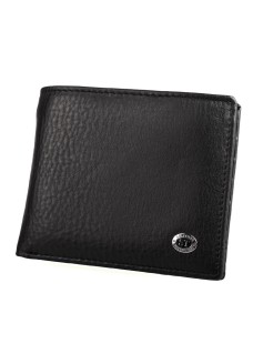 Мужской кожаный кошелек на магните ST Leather (ST-3) 98441 Черный