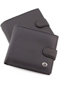Мужской кожаный кошелек ST Leather (ST138) 98374 Черный