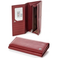 Жіночий шкіряний гаманець Boston (B233) 98140 Червоний насичений