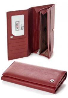 Жіночий шкіряний гаманець Boston (B233) 98140 Червоний насичений