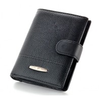 Мужской кожаный кошелек с отделом для паспорта Tailian (T265) 98625 Черный