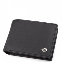 Чоловічий шкіряний гаманець ST Leather (ST108) 98315 Чорний