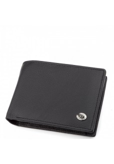 Чоловічий шкіряний гаманець ST Leather (ST108) 98315 Чорний