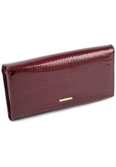 Лаковий гаманець для жінок із тисненої шкіри Marco Coverna MC-403-6061-4 (JZ6596) бордовий