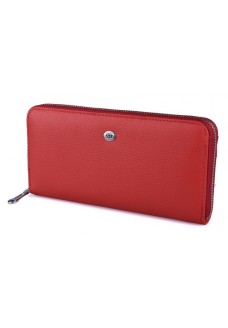 Женский кожаный кошелек клатч на молнии ST Leather (ST201) 98404 Красный