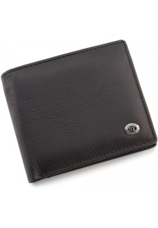 Мужской кошелек из натуралной кожи ST Leather (ST-4) 98452 Черный