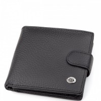 Мужской кожаный кошелек ST Leather (ST153) 98377 Черный