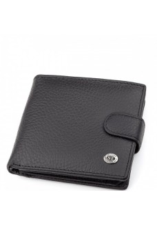 Чоловічий шкіряний гаманець ST Leather (ST153) 98377 Чорний