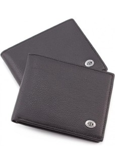 Чоловічий шкіряний гаманець ST Leather (ST160) 98396 Чорний