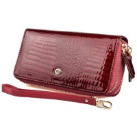 Женский кожаный кошелек клатч на две молнии ST Leather (S5001A) 98246 Бордовый