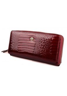 Жіночий шкіряний гаманець клатч на блискавки з візитниці ST Leather (S7001A) 98265 Бордовий