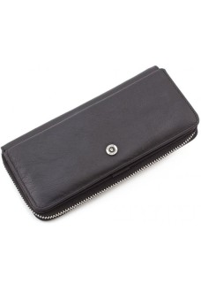 Шкіряний клатч гаманець Boston (B202) 98120 Чорний