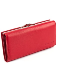 Яскравий жіночий гаманець зі шкіри із монетницею Marco Coverna MC-1412-2 (JZ6609) червоний