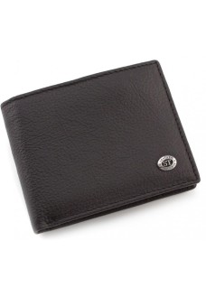 Чоловічий гаманець з натуралной шкіри ST Leather (ST-8) 98564 Чорний