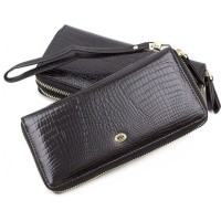 Жіночий гаманець з натуральної шкіри ST Leather (S4001A) 98234 Чорний
