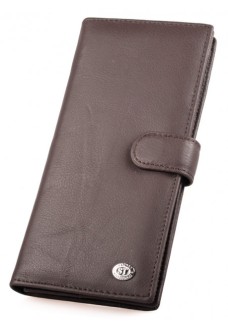 Чоловічий шкіряний гаманець портмоне ST Leather (ST147) 98182 Коричневий