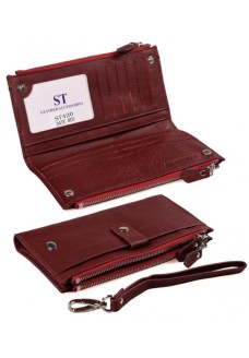Жіночий шкіряний гаманець ST Leather (ST420) 98492 Бордовий