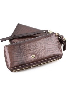 Жіночий гаманець з натуральної шкіри ST Leather (S5001A) 98249 Коричневий