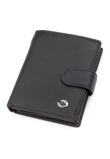 Чоловічий гаманець натуральна шкіра ST Leather (ST132) 98330 Чорний