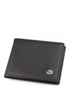 Чоловічий шкіряний гаманець ST Leather (ST160) 98397 Чорний