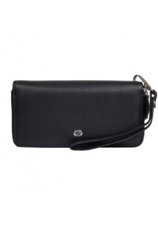 Клатч гаманець на дві блискавки шкіряний ST Leather (ST238-2) 98426 Чорний