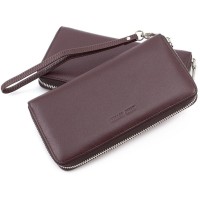 Шкіряний жіночий гаманець з ремінцем Marco Coverna MC-7003-8 (JZ6690) коричневий
