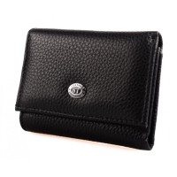Женский кожаный кошелек складной маленький ST Leather (ST440) 98522 Черный