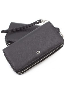 Чоловічий шкіряний гаманець ST Leather (ST127) 98324 Чорний