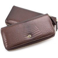 Жіночий гаманець з натуральної шкіри ST Leather (S7001A) 98270 Коричневий