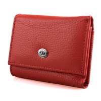 Женский кожаный кошелек складной маленький ST Leather (ST440) 98514 Красный