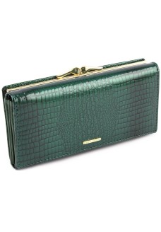 Стильний лаковий жіночий гаманець Marco Coverna MC-403-1011-7 (JZ6581) зелений