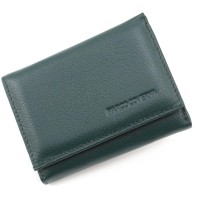 Маленький шкіряний гаманець жіночий з монетницею Marco Coverna MC-6055-6 (JZ6677) зелений