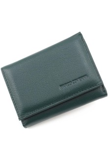 Маленький кожаный женский кошелек с монетницей Marco Coverna MC-6055-6 (JZ6677) зелёный