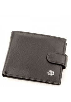 Мужской кожаный кошелек ST Leather (ST104) 98309 Черный