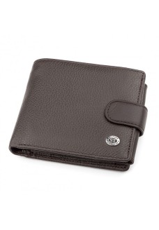 Чоловічий гаманець натуральна шкіра ST Leather (ST102) 98301 Коричневий