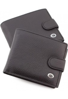 Мужской кожаный кошелек ST Leather (ST102) 98300 Черный