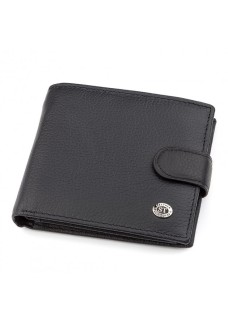 Чоловічий гаманець шкіряний ST Leather (ST138) 98340 Чорний