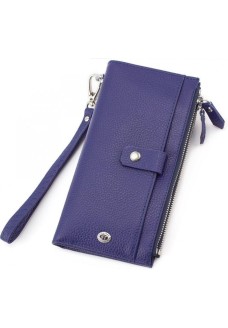 Шкіряний жіночий гаманець ST Leather (ST420) 98491 Синій