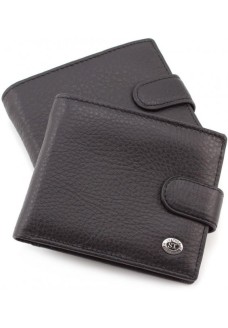 Мужской кожаный кошелек ST Leather (ST103) 98303 Черный