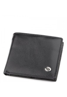 Мужской кожаный кошелек ST Leather (ST159) 98392 Черный