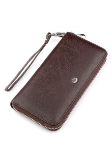 Гаманець клатч з натуральної шкіри ST Leather (ST45-2) 98540 Коричневий