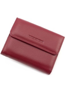 Маленький кожаный кошелек для девушек Marco Coverna MC-2047A-7 (JZ6652) бордовый