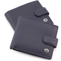 Чоловічий шкіряний гаманець ST Leather (ST113-1) 98317 Синій