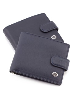Чоловічий шкіряний гаманець ST Leather (ST113-1) 98317 Синій