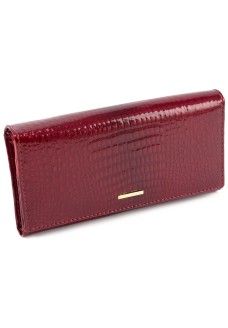 Лаковий стильний жіночий гаманець зі шкіри Marco Coverna MC-403-6061-2 (JZ6595) червоний