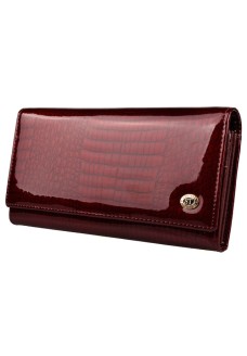 Жіночий шкіряний гаманець на магнітах ST Leather (S6001A) 98252 Бордовий