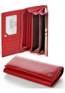 Жіночий шкіряний гаманець Boston (B237) 98145 Червоний насичений