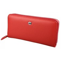 Женский кожаный кошелек клатч на молнии St leather (ST238) 382021 Красный