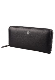 Кожаный кошелек- клатч на молнии St leather (ST238) 382022 Черный
