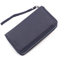 Кожаный кошелек - клатч с ручкой Marco Coverna MC-801A-3 (JZ6600) синий